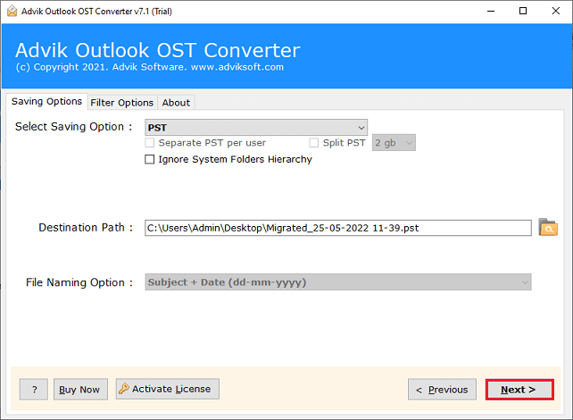 Open old OST file in Outlook 2019