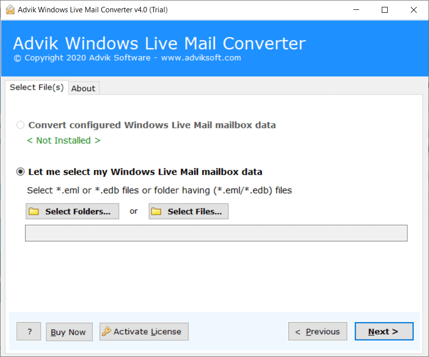 backup Windows Live Mail to External Hard Drive