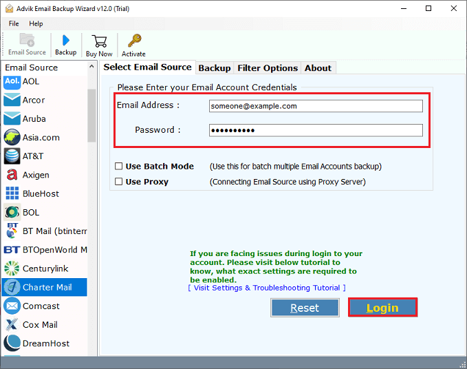 download charter emails to pc