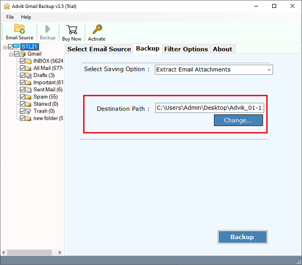 export all attachments from gmail