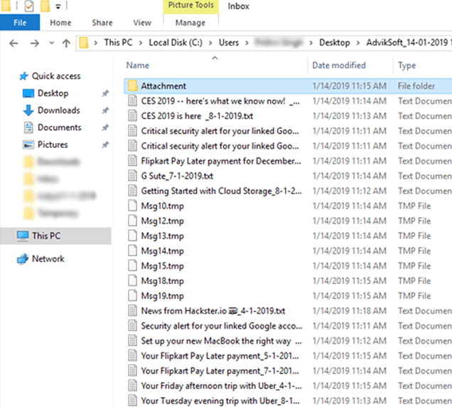 save attachments from multiple emails outlook