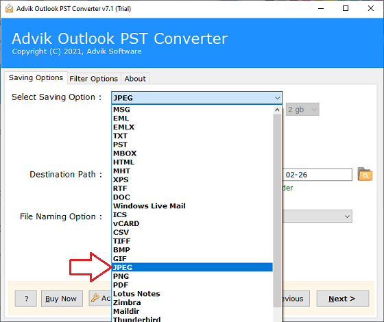 convert outlook email to jpg file