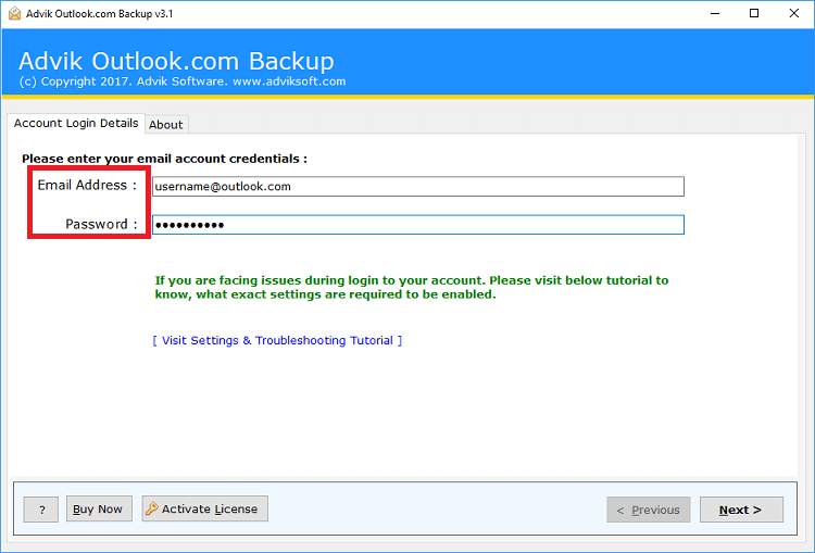 backup Outlook emails from Browser