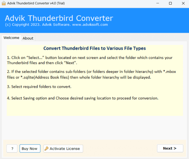 run thunderbird to mbox converter