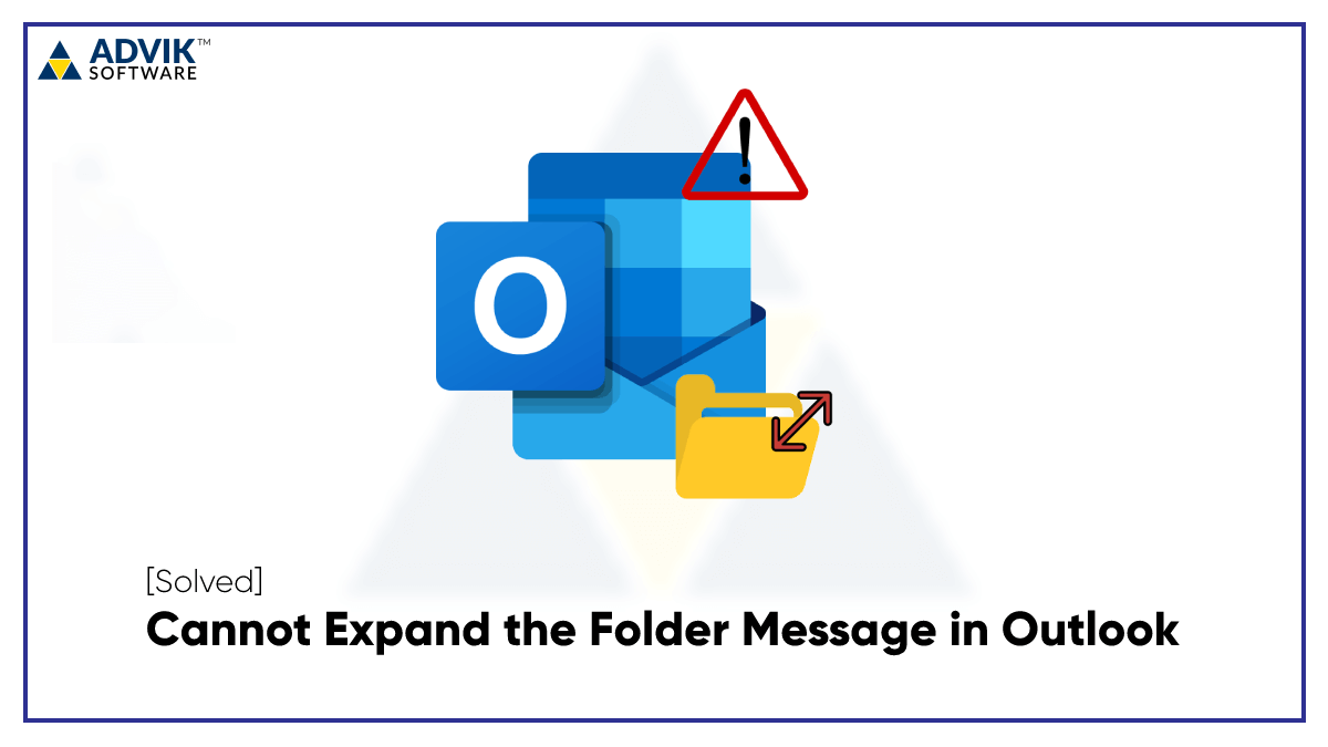 cannot expand the folder error message in outlook 2016