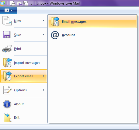 Archive Emails in Windows Live Mail