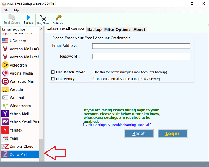 export zoho mail emails to computer