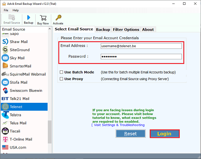 backup telenet mailbox 