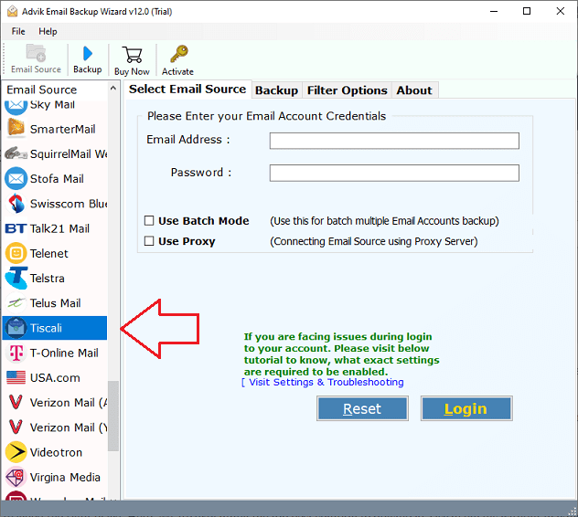 download tiscali emails to hard drive
