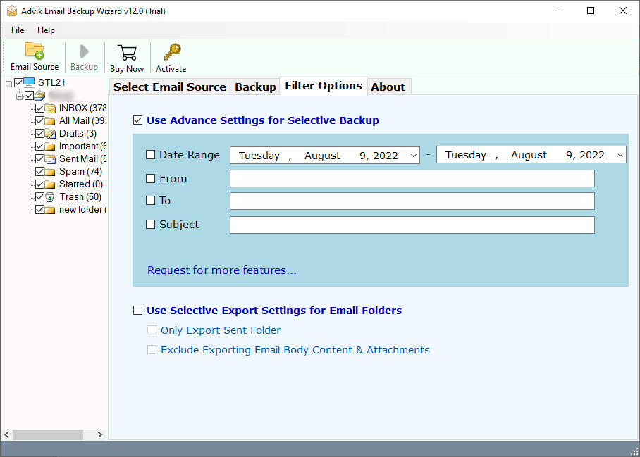 backup tiscali emails to pc