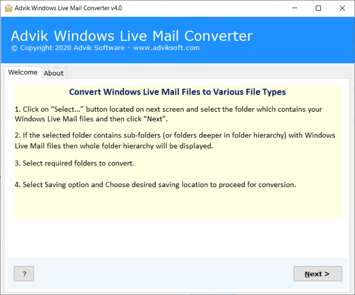 archive windows live mail emails