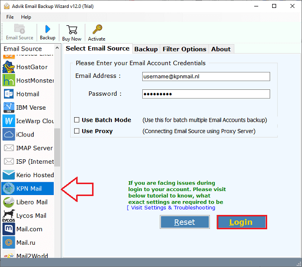 download emails from KPN Cloud 