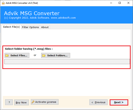 Click Select Folders 