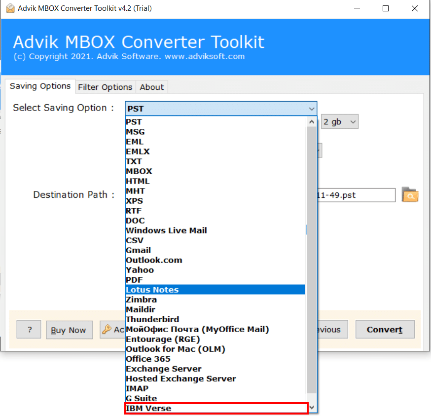 import mbox to lotus notes