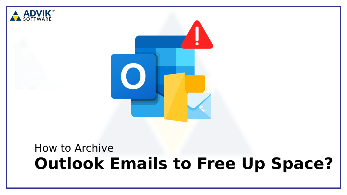 archive outlook emails to free up space