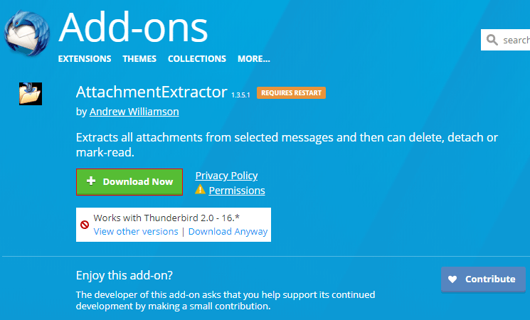 install thunderbird attachment extractor tool