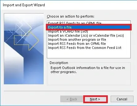 export all emails from Office 365