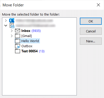 Move Outlook Folders From One Account to Another