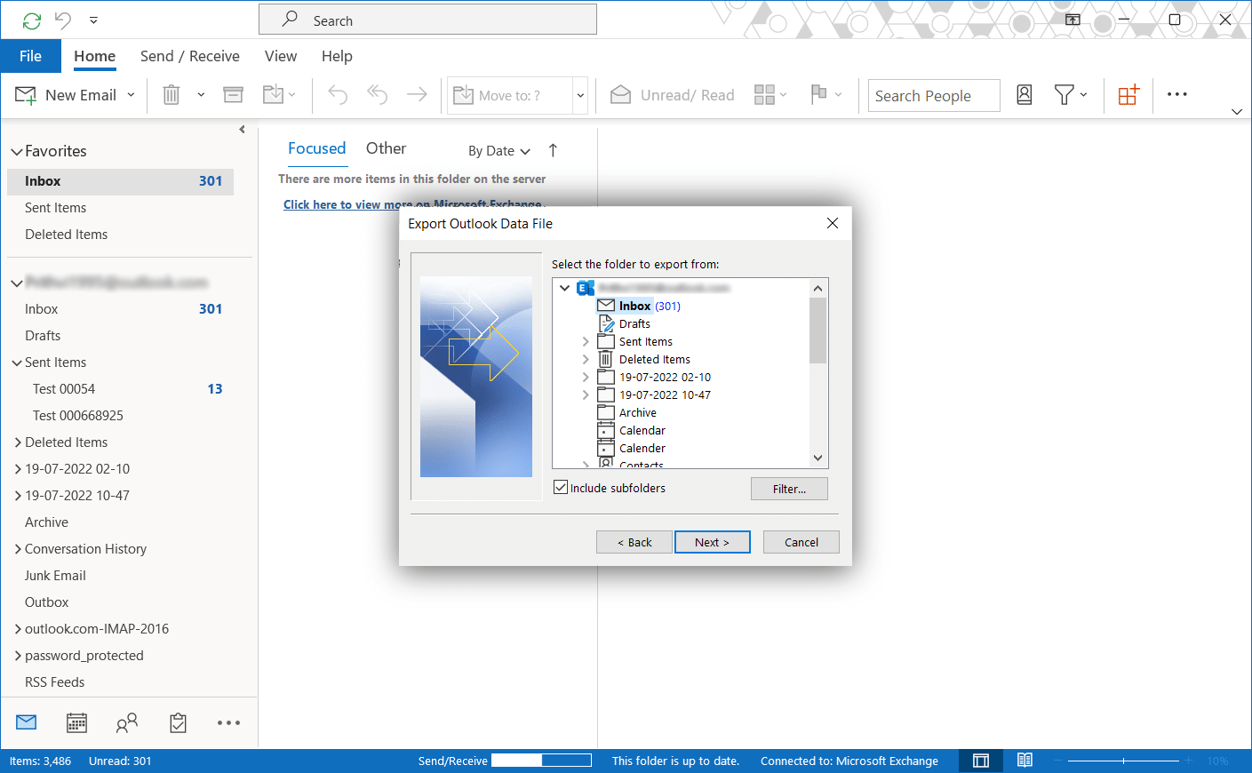 one account to another account in outlook