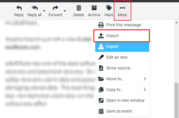Import all mail from gmail to roundcube
