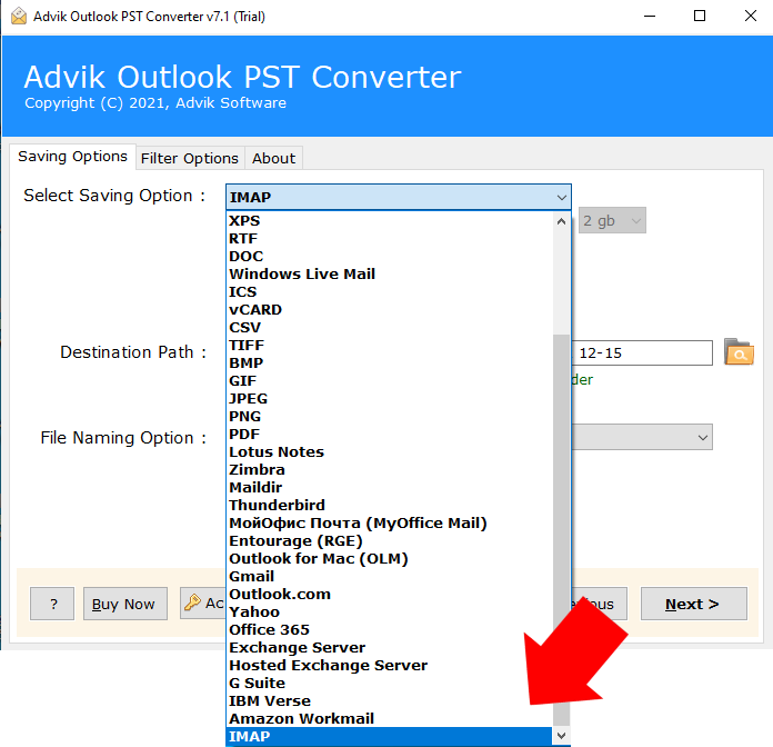 Outlook emails to icloud