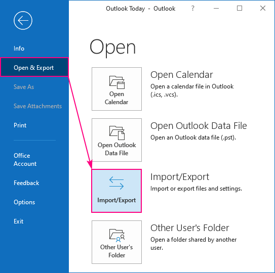 import outlook contacts to mailchimp