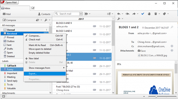 Opera Mail to Thunderbird
