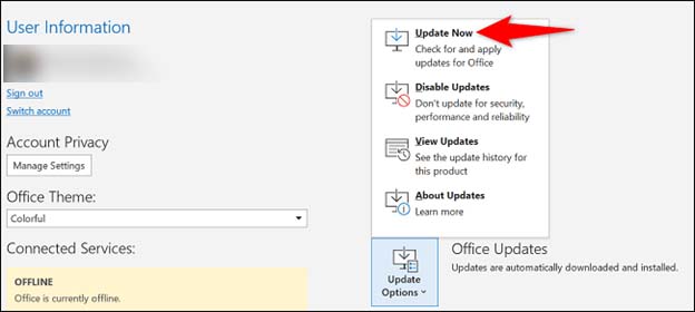 Outlook Email not Working