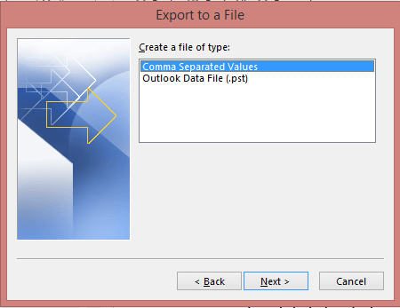 export outlook contacts to pdf