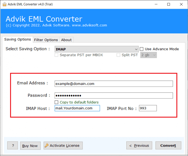 export eml to roundcube webmail
