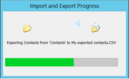export outlook contacts to access database
