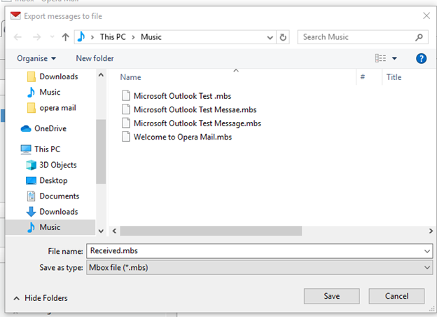 save opera mail mbox file