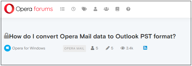query related to export opera mail to outlook pst