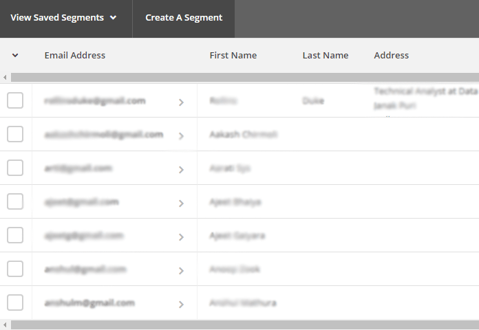 copied contacts from outlook to mailchimp