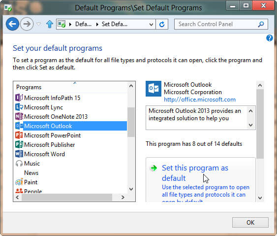 click on Set this program as default