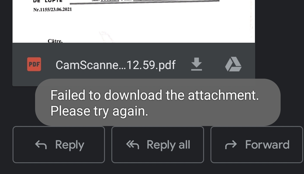 Cannot Download Gmail Attachments