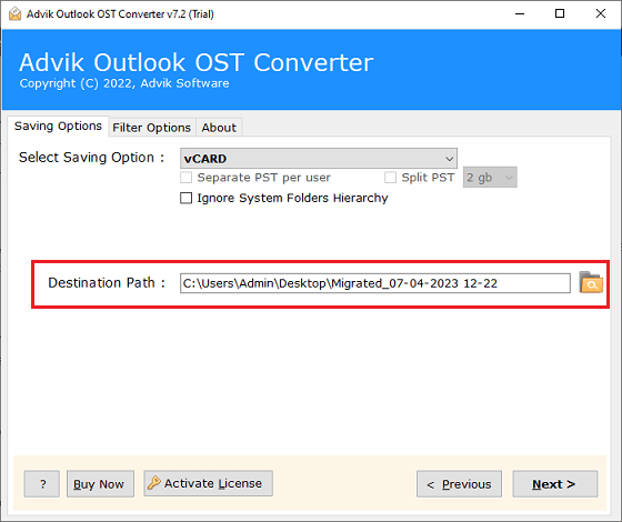 transfer Outlook contacts to another computer
