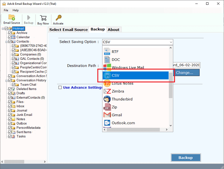 export shared mailbox to csv