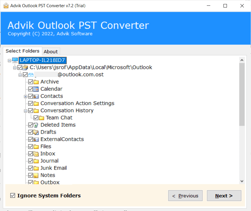 How do I import a large PST file into Outlook