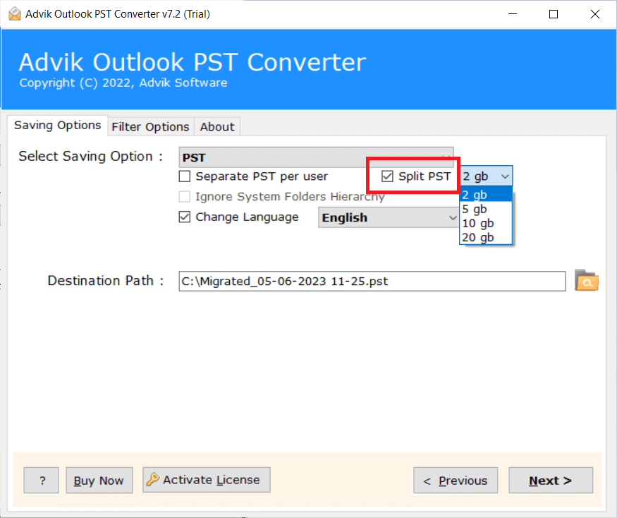 compress pst file size without outlook