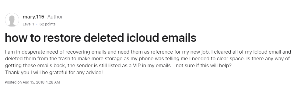 Recover Deleted Emails from iCloud