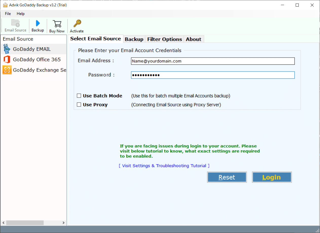 export godaddy emails to outlook