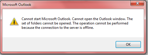 Cannot Open Specific Outlook Items when Offline