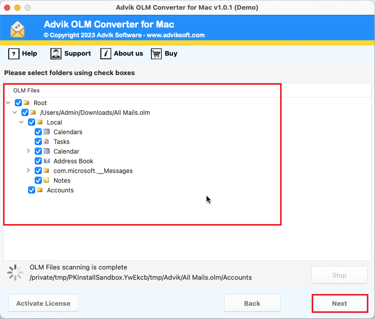 import olm into mac mail