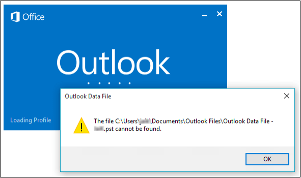 Outlook.pst Cannot Be Found Windows 11
