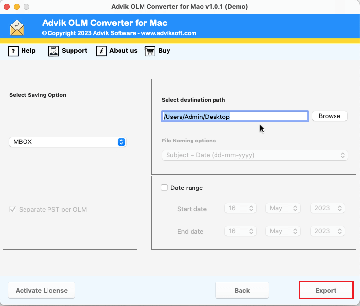 import olm to apple mail