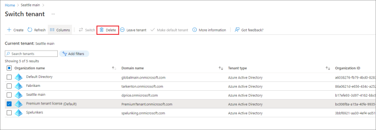 delete microsoft 365 account permanently