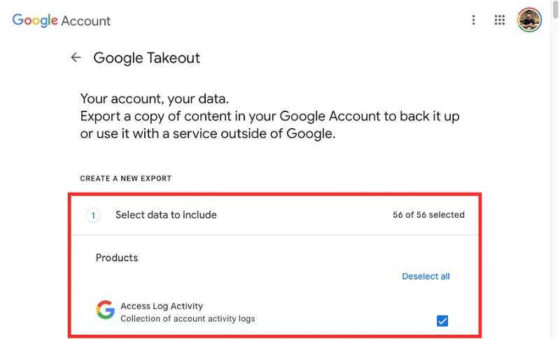 export gmail inbox using google takeout