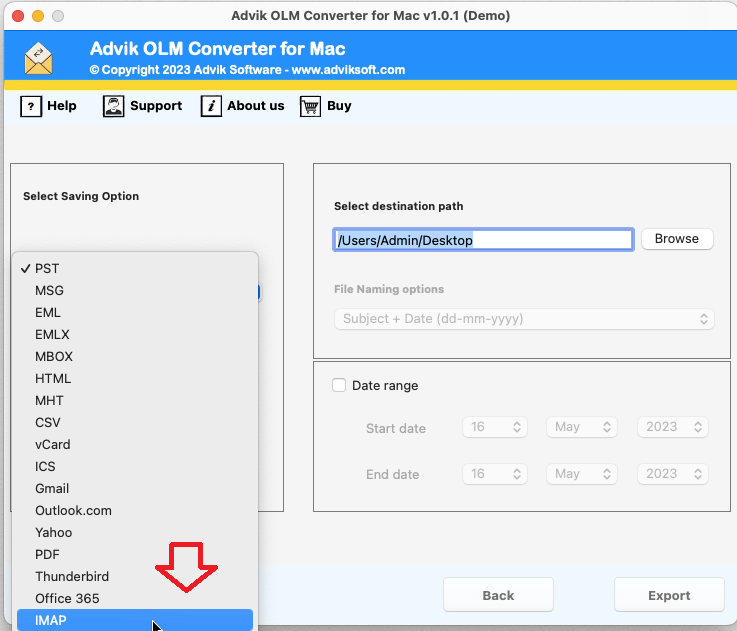 How do I import OLM files into iCloud