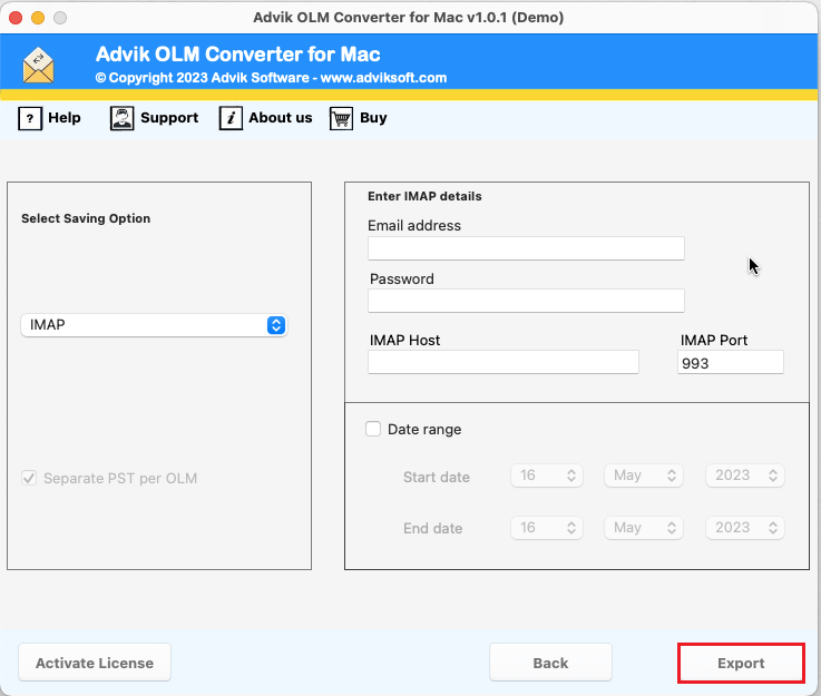 import olm to iCloud